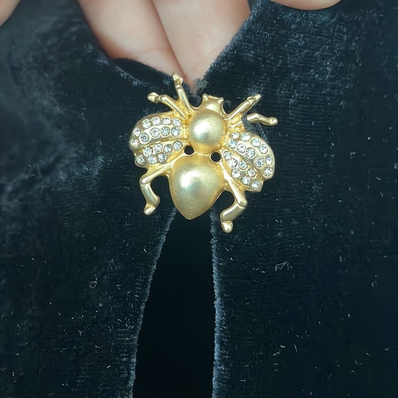 For Love & Lemons Beatrix black velvet dress size S - Picture 3 of 12